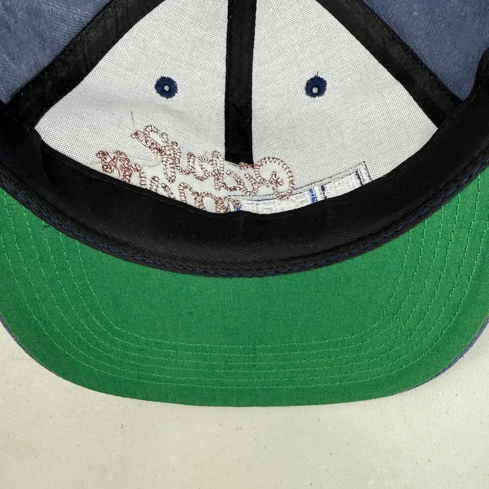 Ford Pickup Man Hat Mens‎ OSFM Blue Faded Embroidered Snapback Cap Made in USA